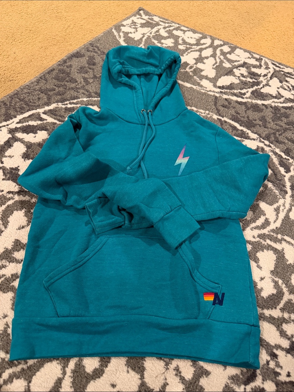 Aviator Nation Hooded Sweatshirt with Lightning Bolt Detail